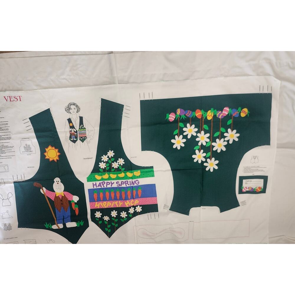 Daisy Vest Panel Cut Out Vest XS L Cotton Dreamspinners VIP Cranston B19